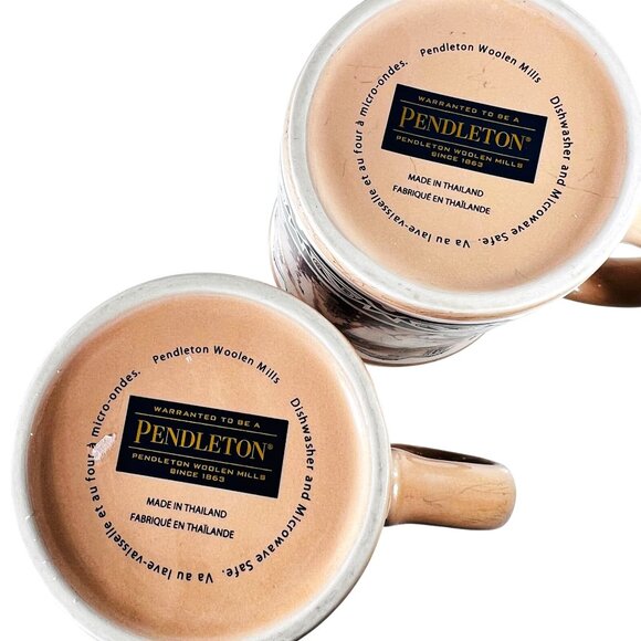 Pendleton Woolen Mills Ceramic Mugs Southwestern Aztec Tribal Design Set Of 2 - Picture 7 of 10